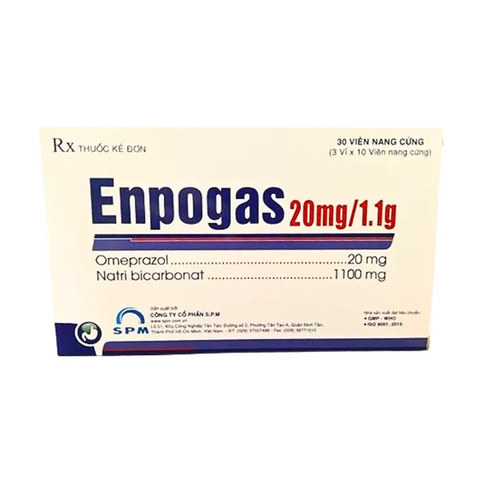 Enpogas 20mg/1.1g (3 vỉ x 10 viên) - Điều trị viêm loét dà dày, tá tràng