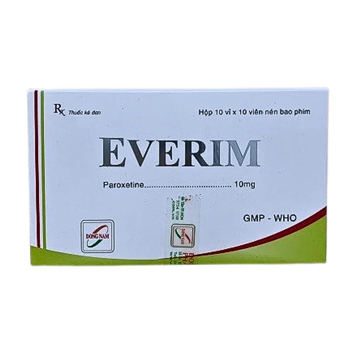Everim 10mg (10 vỉ x 10 viên) - Trị trầm cảm, rối loạn lo âu