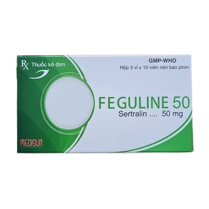 Feguline 50mg (3 vỉ x 10 viên) - Thuốc điều trị bệnh trầm cảm