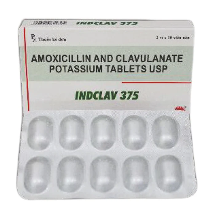 Indclav 375 (2 vỉ x 10 viên) - Điều trị nhiễm khuẩn