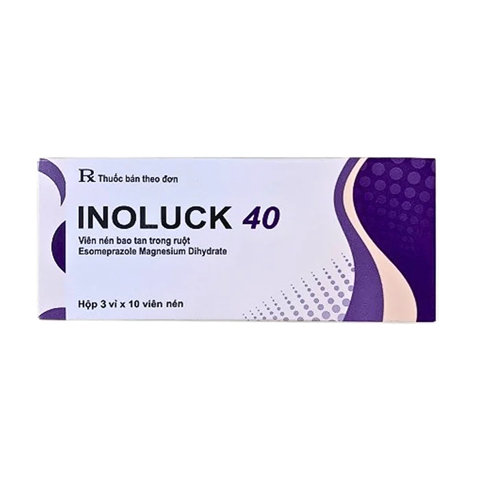 Inoluck 40 Sterling Healthcare (3 vỉ x 10 viên) - Điều trị viêm loét dạ dày, tá tràng, trào ngược dạ dày - thực quản