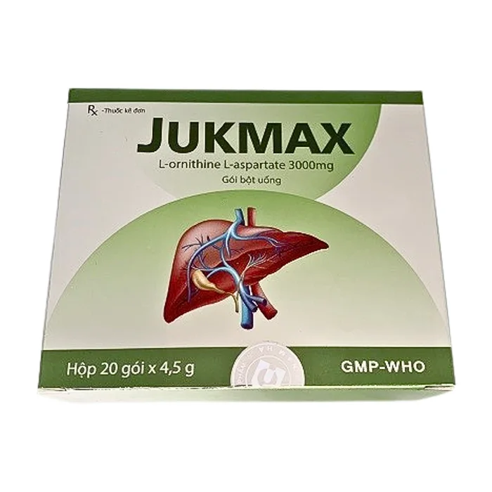 Jukmax 3000 (20 gói x 4,5g) - Điều trị một số tình trạng về gan do suy giảm chức năng gan