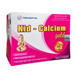 Kid-Calcium Gold 5ml Home Health Vina (4 vỉ x 5 ống) - Bổ sung calci giúp xương, răng chắc khỏe