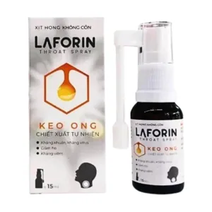 Xịt họng keo ong Laforin (Lọ 15ml) - Giúp giảm nhanh đau họng, ngứa rát họng