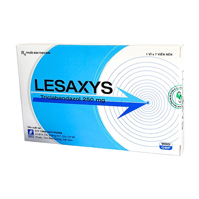 Lesaxys 250mg (1 vỉ x 7 viên) - Điều trị bệnh sán lá gan