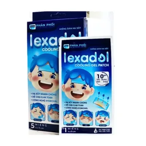 Miếng dán hạ sốt Lexadol (Hộp 5 miếng) - Hạ sốt nhanh, giảm nhiệt tức thì