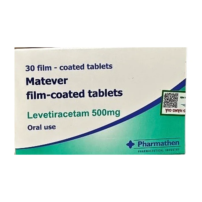 Matever 500mg (3 vỉ x 10 viên) - Điều trị bệnh động kinh