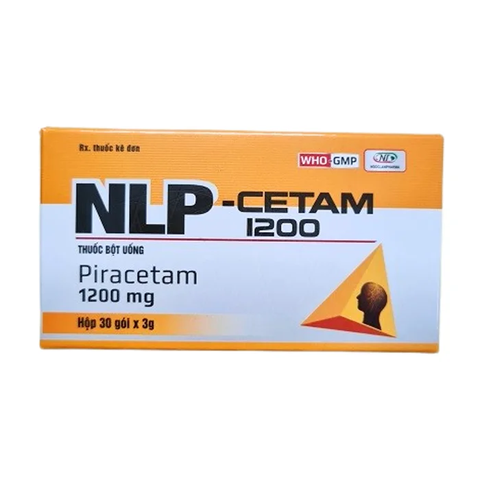 NLP-Cetam 1200 (Hộp 30 gói x 3g) - Điều trị suy giảm trí nhớ ở người già