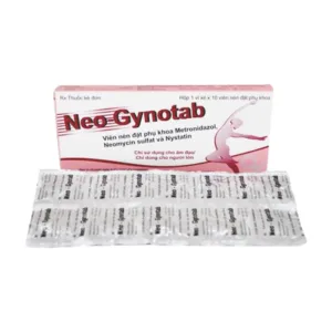 Neo Gynotab (1 vỉ xé x 10 viên) - Viên đặt điều trị viêm nhiễm phụ khoa