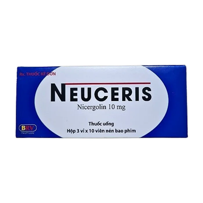 Neuceris 10mg (3 vỉ x 10 viên) - Điều trị rối loạn chuyển hóa mạch máu não