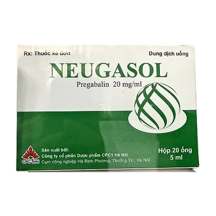 Neugasol 20mg/ml (Hộp 4 vỉ x 5 ống) - Điều trị bệnh động kinh, đau thần kinh