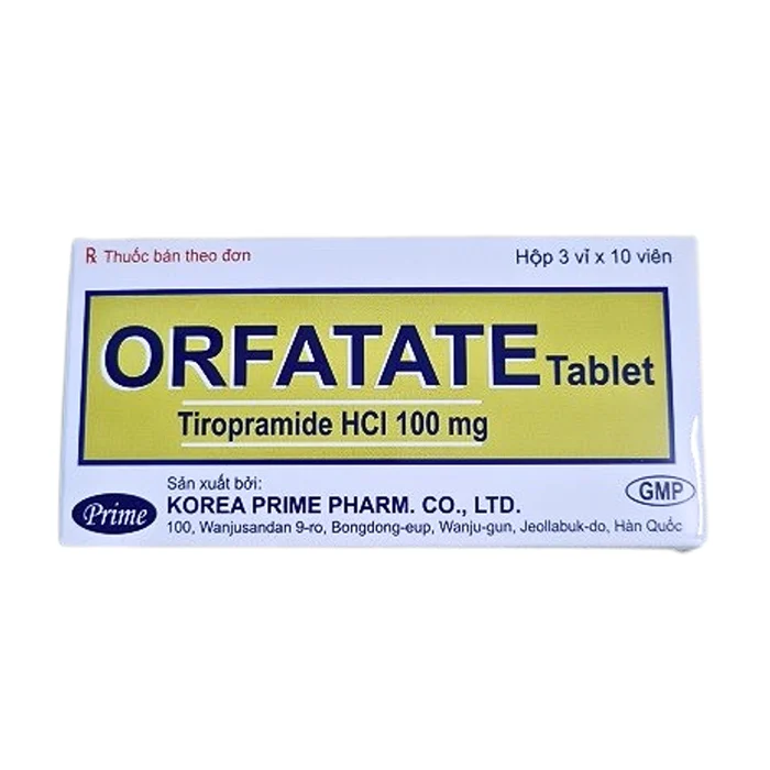 Orfatate 100mg (3 vỉ x 10 viên) - Điều trị co thắt dạ dày - ruột