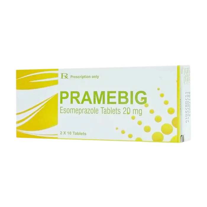 Pramebig 20mg Sterling (2 vỉ x 10 viên) - Diều trị hội chứng trào ngược dạ dày - thực quản