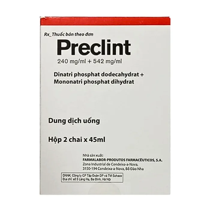 Preclint Farmalabor (2 chai x 45ml) - Làm sạch ruột trước khi phẫu thuật ruột kết, kiểm tra X-quang hoặc nội soi