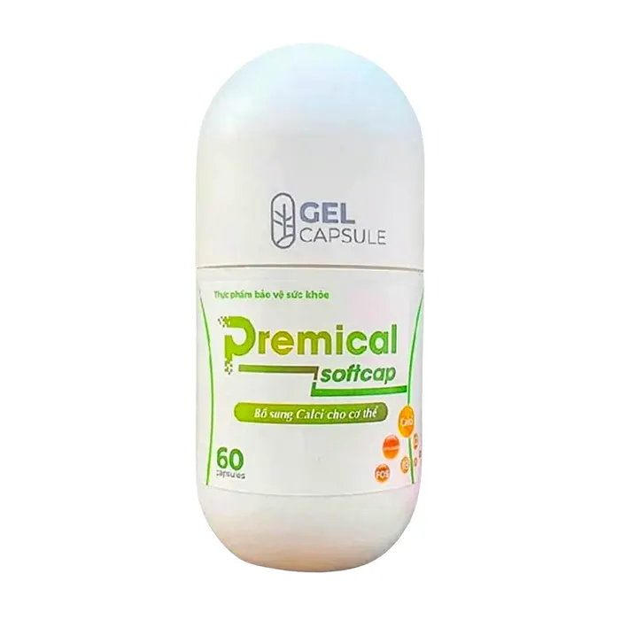 Premical Softcap (Lọ 60 viên) - Hỗ trợ bổ sung calci cho cơ thể