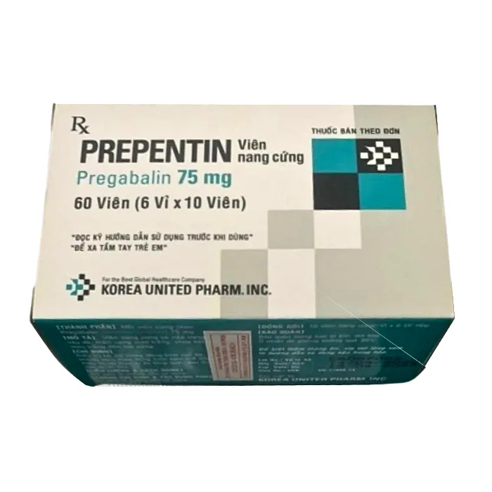 Prepentin 75mg (6 vỉ x 10 viên) - Điều trị động kinh và giảm triệu chứng đau thần kinh