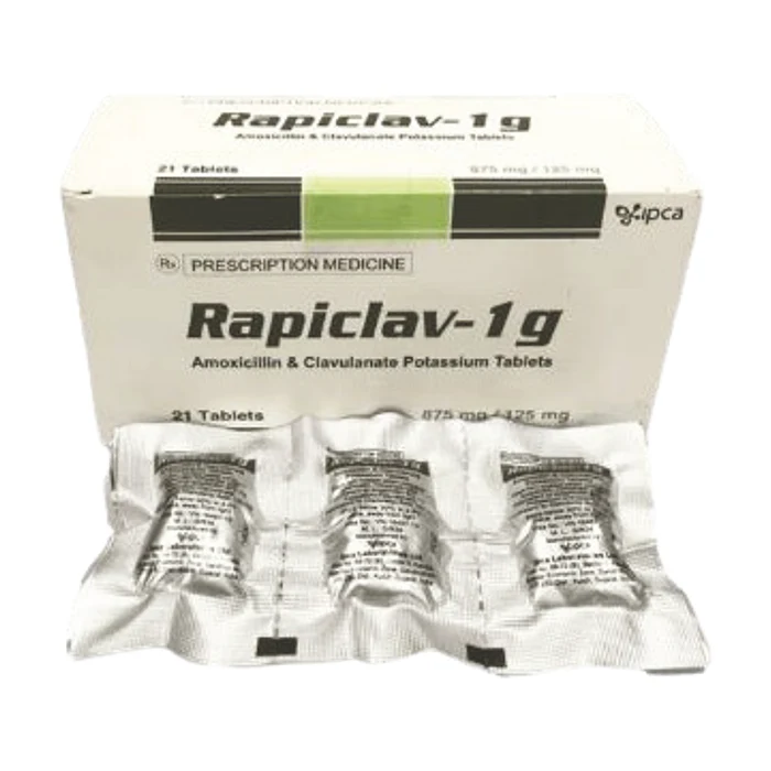 Rapiclav-1g (7 vỉ x 3 viên) - Thuốc điều trị nhiễm khuẩn