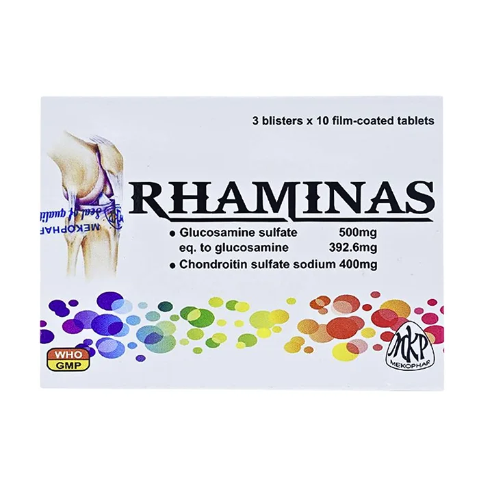 Rhaminas Mekophar (3 vỉ x 10 viên) - Giảm thoái hóa khớp gối nhẹ, trung bình
