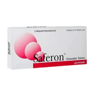 Saferon Glenmark (3 vỉ x 10 viên) - Dự phòng và điều trị chứng thiếu máu thiếu sắt