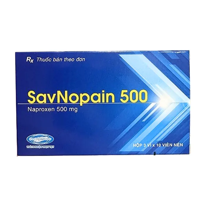 SavNopain 500 (3 vỉ x 10 viên) - Chống viêm giảm đau