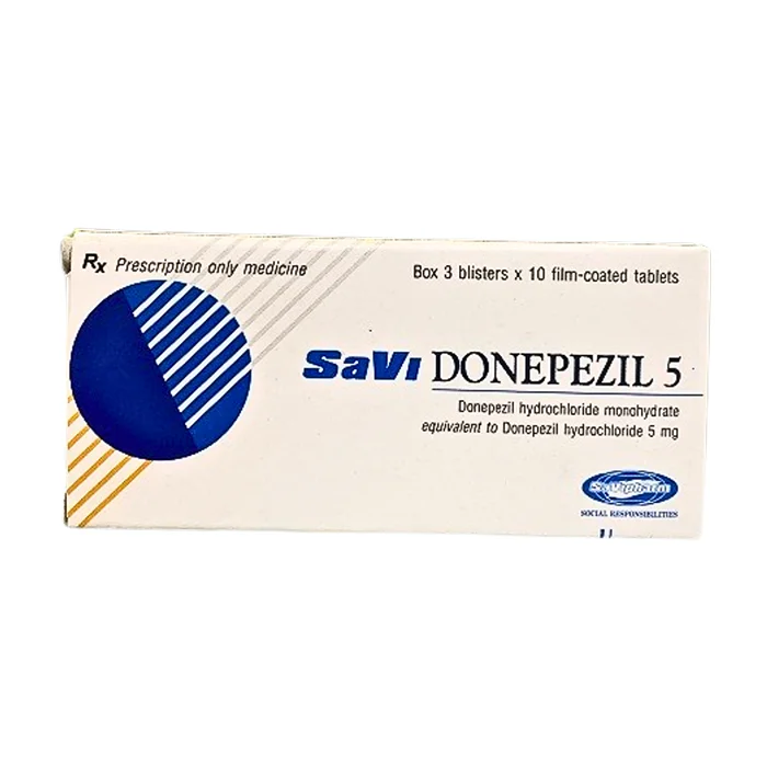 SaVi Donepezil 10 (3 vỉ x 10 viên) - Điều trị sa sút trí tuệ trong bệnh Alzheimer