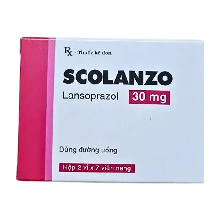 Scolanzo 30mg (2 vỉ x 7 viên) - Điều trị loét tá tràng, dạ dày
