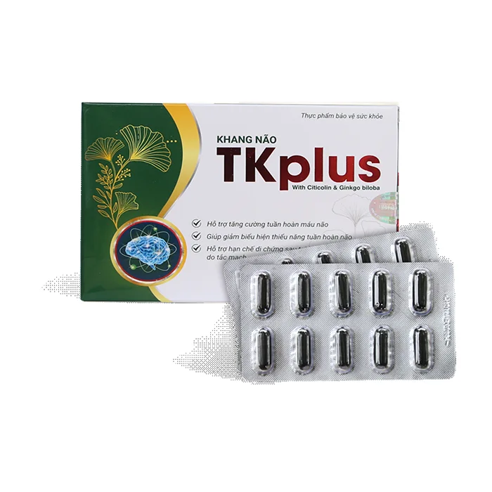 Khang Não Tkplus (Hộp 30 viên) - Hỗ trợ ngăn ngừa hình thành và làm tan cục máu đông