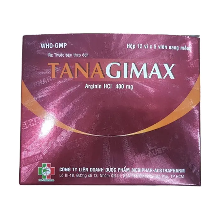 Tanagimax 400mg (12 vỉ x 5 viên) - Điều trị suy gan, viêm gan siêu vi B