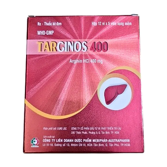 Targinos 400 (12 vỉ x 5 viên) - Điều trị duy trì tăng amoniac máu