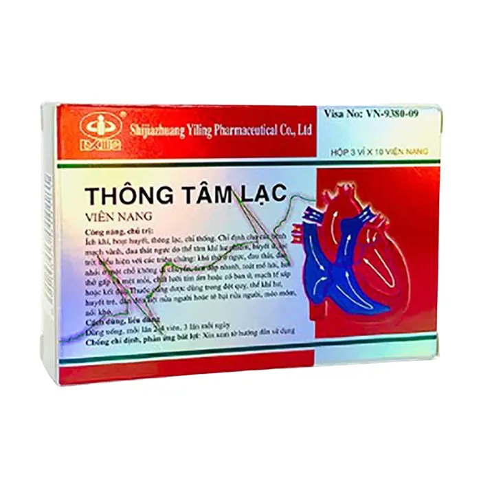 Thông Tâm Lạc (3 vỉ x 10 viên) - Điều trị các chứng mạch vành