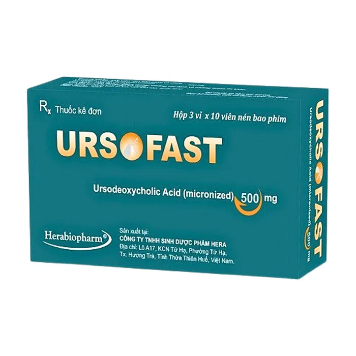 Ursofast 500mg (3 vỉ x 10 viên) - Cải thiện chức năng gan trong viêm gan mạn tính