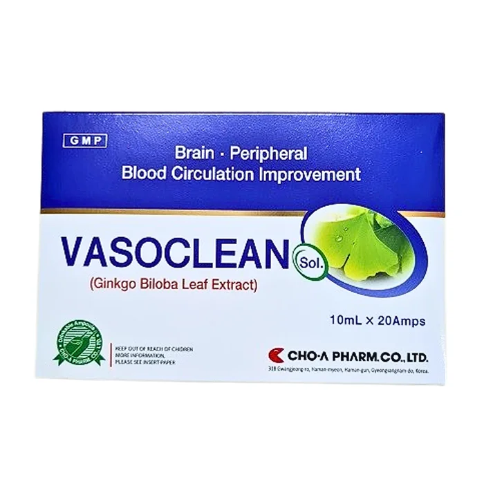 Vasoclean Sol 20mg (20 ống x 10ml) - Điều trị sa sút trí tuệ ở người lớn