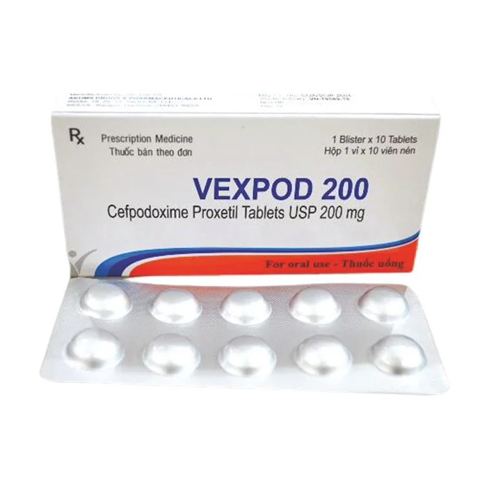 Vexpod 200 (1 vỉ x 12 viên) - Điều trị nhiễm khuẩn