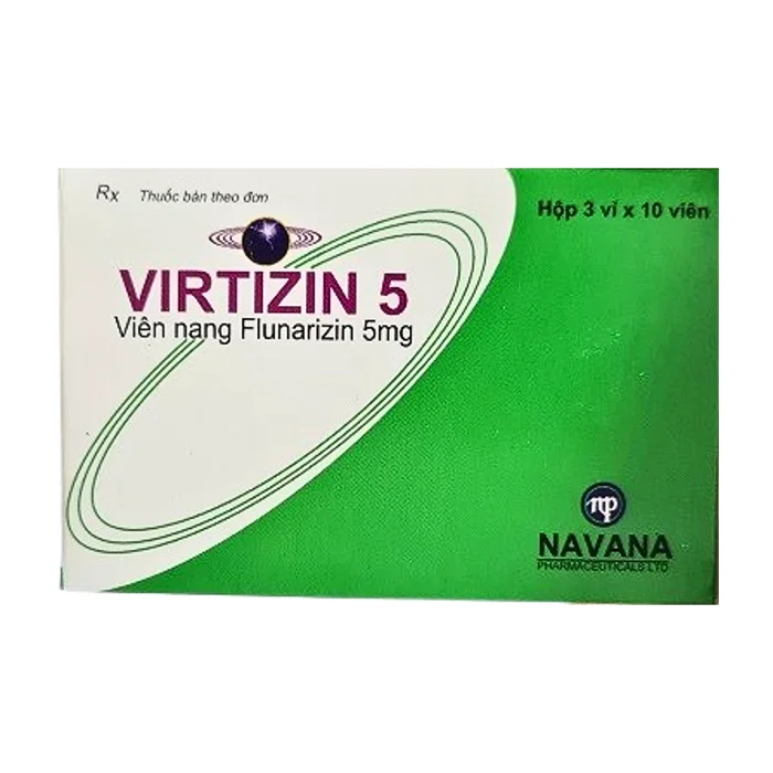 Virtizin 5mg Navana (3 vỉ x 10 viên) - Điều trị đau nửa đầu
