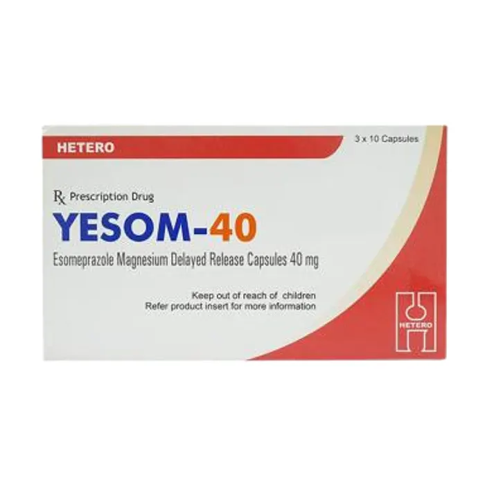 Hetero Yesom 40mg (3 vỉ x 10 viên) - Thuốc điều trị trào ngược dạ dày