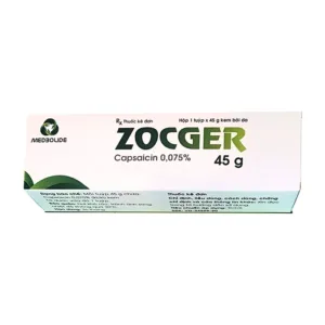 Zocger 45g Capsaicin 0.075% - Giảm đau xương khớp, thần kinh ngoại biện