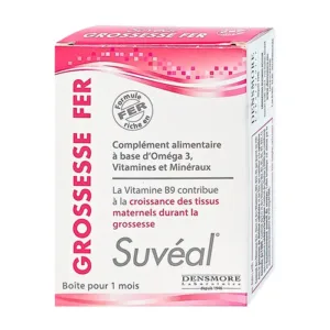 Suvéal Grossesse Fer Densmore (2 vỉ x 15 viên) - Bổ sung Omega 3, DHA, Vitamin, khoáng chất