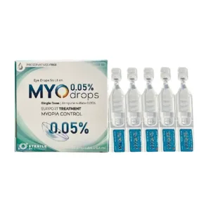 Myodrops 0.05% (hộp 20 ống x 0,4ml) - Điều trị cận thị, giúp làm chậm tình trạng tăng độ trong cận thị