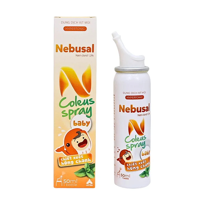 Nebusal Coleus Spray Baby (chai 50ml) - Xịt mũi giảm nghẹt mũi cho bé