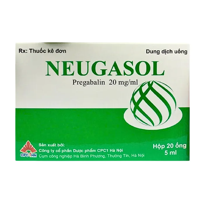 Neugasol (Hộp 4 vỉ x 5 ống) - Điều trị bệnh động kinh, đau thần kinh