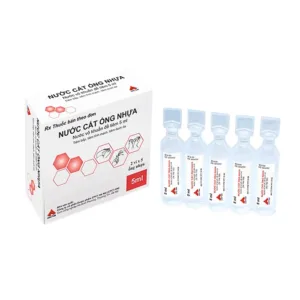 Nước cất ống nhựa 5ml - Hòa tan, pha loãng thuốc tiêm bột
