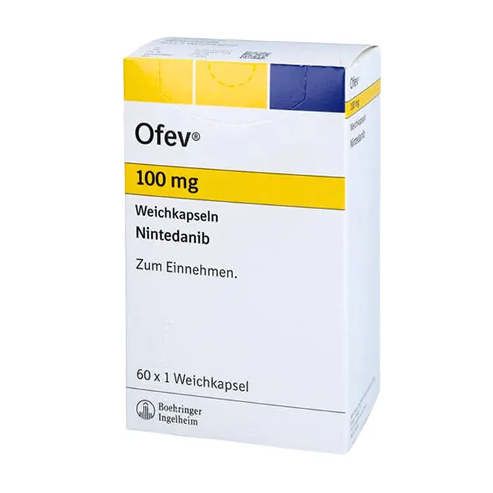 Ofev 100mg Boehringer (6 vỉ x 10 viên)- Điều trị bệnh nhân ung thư phổi