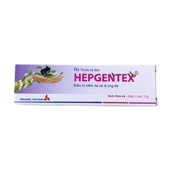 Hepgentex (Hộp 1 tuýp 10g) - Trị viêm da, dị ứng