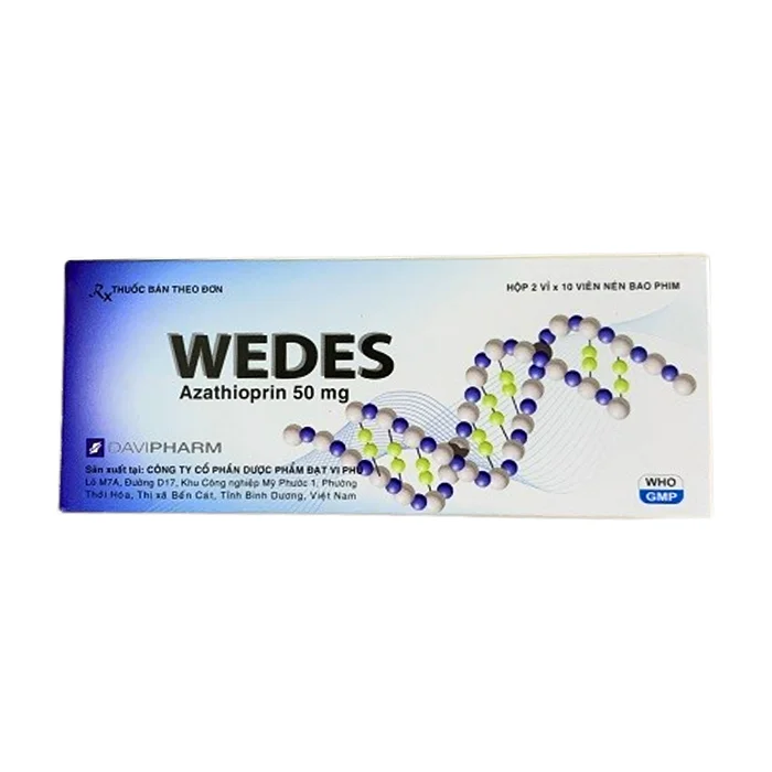 Wedes 50mg (2 vỉ x 10 viên) - Điều trị viêm khớp dạng thấp nặng, Lupus ban đỏ hệ thống