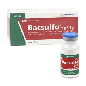 Bacsulfo 1g/1g (Hộp 10 lọ) - Điều trị nhiễm khuẩn