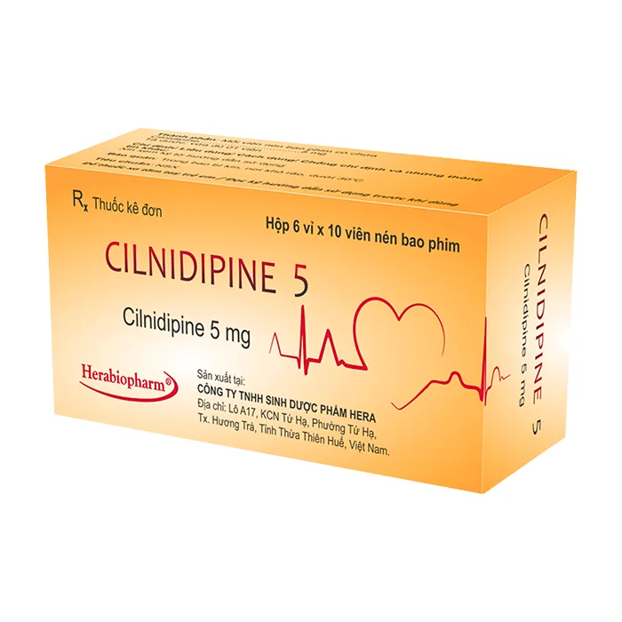 Cilnidipine 5mg (6 vỉ x 10 viên) - Điều trị tăng huyết áp