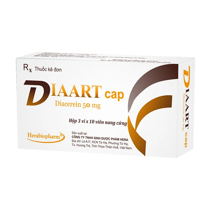 Diaart Cap 50 (3 vỉ x 10 viên) - Điều trị thoái hóa khớp hông hoặc gối