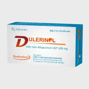 Dulerinol 100mg (3 vỉ x 10 viên) - Giảm nồng độ urat quá mức khi có sự lắng đọng urat/acid uric