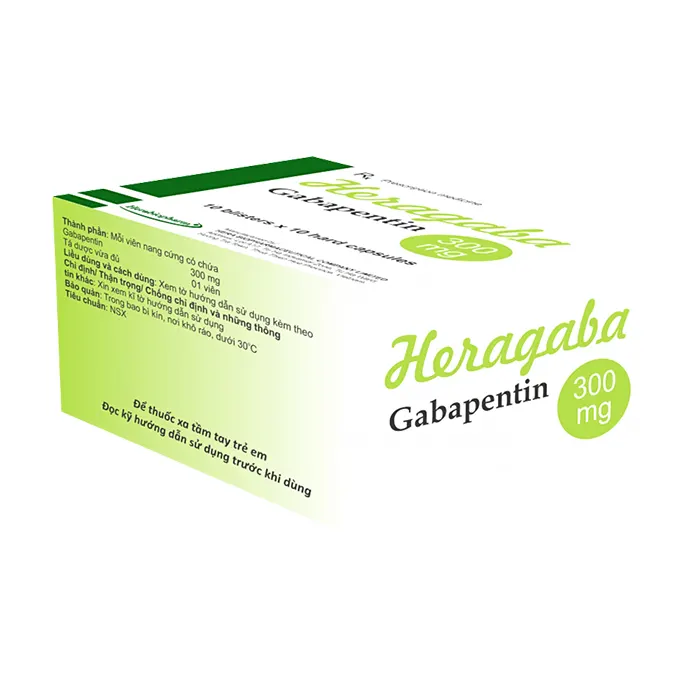 Heragaba 300mg (10 vỉ x 10 viên) - Điều trị bệnh động kinh, đau dây thần kinh ngoại biên