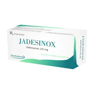 Jadesinox 125mg (10 vỉ x 10 viên) - Điều trị quá tải sắt mạn tính do truyền máu thường xuyên